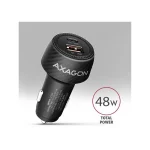 Axagon Φορτιστής Αυτοκινήτου 48W 2.4A Γρήγορης Φόρτισης με Θύρες: 1xUSB 1xType-C Μαύρο Χρώμα PWC-PQ48 - Image 3