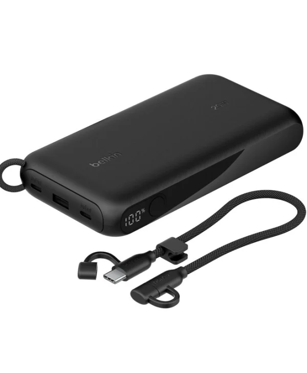 Belkin 20K with Display Power Bank 20000mAh 20W με Θύρα USB-A και 2 Θύρες USB-C Power Delivery Μαύρο BPB028HQBK