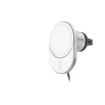 Belkin Βάση Κινητού Αυτοκινήτου με Μαγνήτη και Ασύρματη Φόρτιση Ασημί WIC008BTGR-NCV2