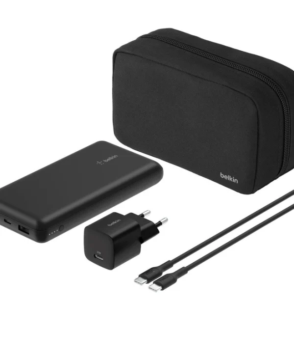 Belkin BoostCharge Set Power Bank 20000mAh με Θύρα USB-A και 2 Θύρες USB-C Μαύρο BU042KQBK