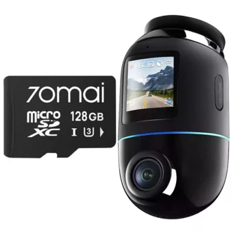 70Mai Omni X800 4K & 128GB Memory Card Κάμερα DVR Αυτοκινήτου 4K Wi-Fi, GPS X800 black 128GB