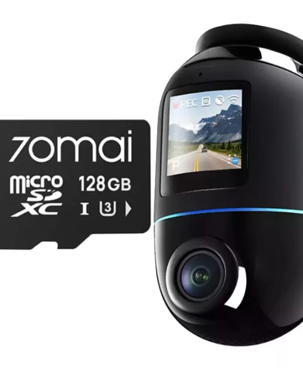 70Mai Omni X800 4K & 128GB Memory Card Κάμερα DVR Αυτοκινήτου 4K Wi-Fi, GPS X800 black 128GB
