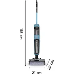 Rowenta X-clean Επαναφορτιζόμενη Σκούπα 2 σε 1 Stick & Χειρός Μπλε GZ2271 - Image 8