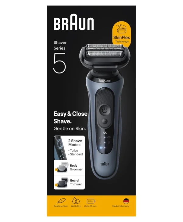 Braun Wet&dry 52-A1650S Foil Ξυριστική Μηχανή Σώματος / Προσώπου Επαναφορτιζόμενη 52-A1650s Lightblue
