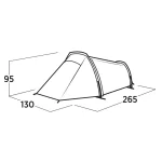 Easy Camp Sarek Σκηνή Camping Τούνελ Ορειβασίας Πράσινη 4 Εποχών για 1 Άτομο Αδιάβροχη 3000mm 38x12x95εκ. 120467 - Image 9