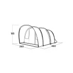Easy Camp Skarvan 4 Σκηνή Camping Τούνελ Μπλε με Διπλό Πανί 4 Εποχών για 4 Άτομα 460x260x185εκ. 120496 - Image 5