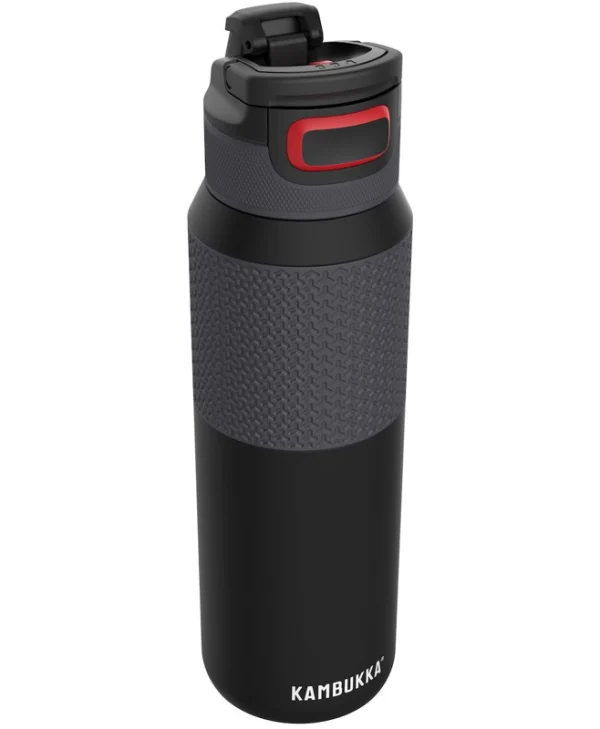 Kambukka Μπουκάλι Θερμός Ανοξείδωτο 1lt Black με Λαβή 11-03037