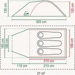 Coleman Darwin 3 Plus Σκηνή Camping Igloo Ορειβασίας Γκρι με Διπλό Πανί 4 Εποχών για 3 Άτομα Αδιάβροχη 3000mm 330x200x130εκ. 240748 - Image 6