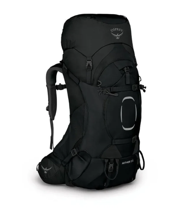 Osprey Aether 55 Ορειβατικό Σακίδιο 55lt Αδιάβροχο Μαύρο S/M Trekking OS1-043/1/S/M