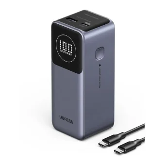 Ugreen PB724 Power Bank 12000mAh 100W με Θύρα USB-A και Θύρα USB-C Power Delivery / Quick Charge 3.0 Γκρι 35526B