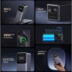 Ugreen PB724 Power Bank 12000mAh 100W με Θύρα USB-A και Θύρα USB-C Power Delivery / Quick Charge 3.0 Γκρι 35526B - Image 16
