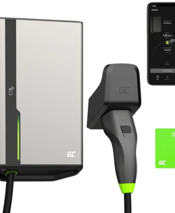 Green Cell Επιτοίχιος Μονοφασικός Σταθμός Φόρτισης 22kW με Ενσωματωμένο Καλώδιο Type 2 (EVGC021B2275)
