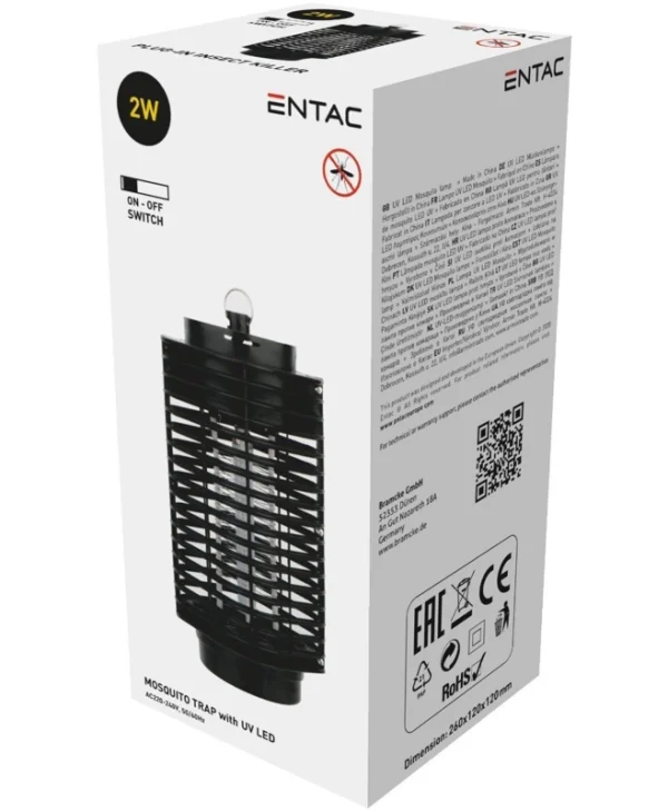 Entac Ηλεκτρική Εντομοπαγίδα 2W 15.007.0222 ECL-INS23-AC
