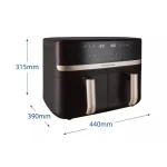 Russell Hobbs Satisfry Air Fryer με Διπλό Αποσπώμενο Κάδο 9lt Μαύρο 27680-56 - Image 7