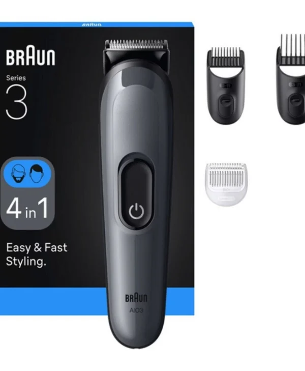 Braun Series 3 AIO3500 Ξυριστική Μηχανή Σώματος / Προσώπου Επαναφορτιζόμενη 7691025
