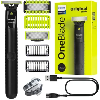 Philips Oneblade Shaver Qp1424/10 + Philips Oneblade Blade Qp610 Combs + Blade QP1424/10