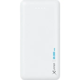 Xlayer Micro 217286 Power Bank 20000mAh με 2 Θύρες USB-A Λευκό