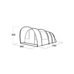Easy Camp Skarvan 6 Σκηνή Camping Τούνελ Μπλε με Διπλό Πανί 4 Εποχών για 6 Άτομα 550x380x205εκ. 120498 - Image 5
