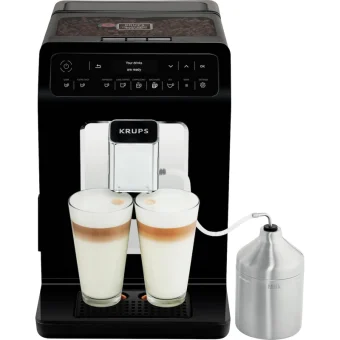 Krups Αυτόματη Μηχανή Espresso 1450W Πίεσης 15bar για Cappuccino με Μύλο Άλεσης Μαύρη EA8918