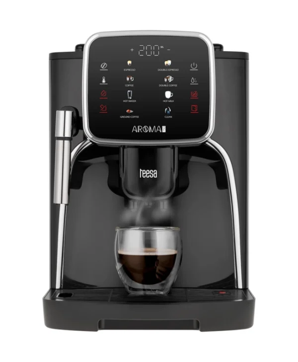 Teesa Aroma 750 Αυτόματη Μηχανή Espresso 1450W Πίεσης 19bar Μαύρη TSA4012