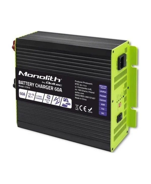 Qoltec Monolith Φορτιστής Μπαταρίας Αυτοκινήτου 12V 51916