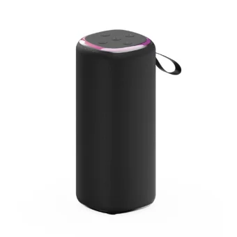 Gembird Ηχείο Bluetooth 10W με Ραδιόφωνο και Διάρκεια Μπαταρίας έως 4 ώρες Μαύρο SPK-BT-LED-08L