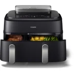 Philips Series 5000 Air Fryer με Διπλό Αποσπώμενο Κάδο 9lt Μαύρο NA551/00 - Image 2