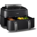 Philips Series 5000 Air Fryer με Διπλό Αποσπώμενο Κάδο 9lt Μαύρο NA551/00 - Image 3