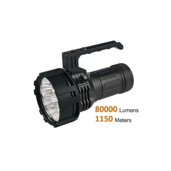 Acebeam Επαναφορτιζόμενος Φακός LED IP68 με Μέγιστη Φωτεινότητα 80000lm X75 70.2 6500K BLACK