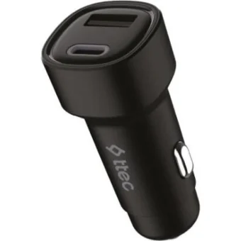 TTEC SmartCharger Duo Φορτιστής Αυτοκινήτου 5W 3.1A Γρήγορης Φόρτισης με Θύρες: 1xUSB 1xType-C 2CKS35S