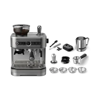 Philips Coffee Machine Αυτόματη Μηχανή Espresso 1050W Πίεσης 15bar με Μύλο Άλεσης Ασημί PSA3228/01