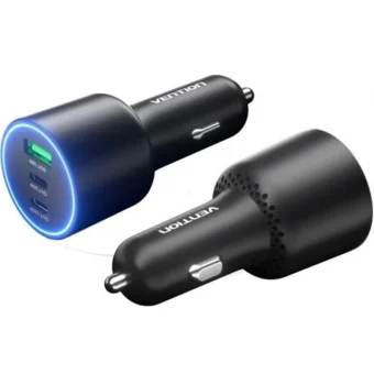 Vention Φορτιστής Αυτοκινήτου 100W με Θύρες: 1xUSB 2xType-C FFQB0