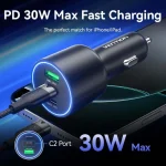 Vention Φορτιστής Αυτοκινήτου 100W με Θύρες: 1xUSB 2xType-C FFQB0 - Image 7