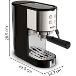 Krups Virtuoso Essential Μηχανή Espresso 1350W Πίεσης 15bar Μαύρη XP441810 - Image 4