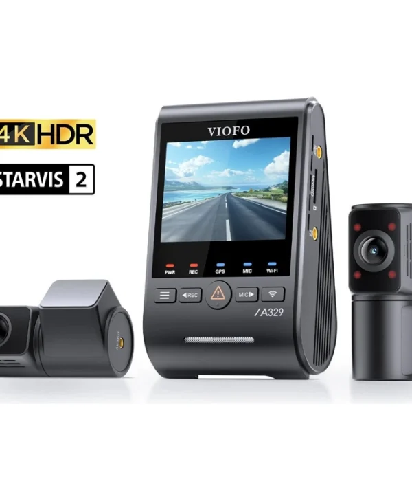 Viofo Σετ Κάμερα DVR Αυτοκινήτου 4K Bluetooth, Wi-Fi, GPS & Κάμερα Οπισθοπορείας A329S 3CH GPS