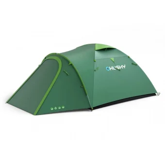 Husky Bison 3 Σκηνή Camping Igloo Πράσινη 3 Εποχών για 3 Άτομα 410x220x130εκ. 1H0-7252