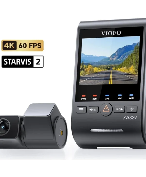 Viofo Σετ Κάμερα DVR Αυτοκινήτου 4K Wi-Fi, GPS & Κάμερα Οπισθοπορείας A329S 2CH GPS