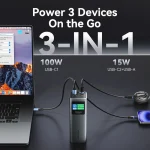 Vention FKE Power Bank 27000mAh 140W με Θύρα USB-A και 2 Θύρες USB-C Γκρι FKEH0 - Image 2