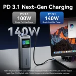 Vention FKE Power Bank 27000mAh 140W με Θύρα USB-A και 2 Θύρες USB-C Γκρι FKEH0 - Image 4