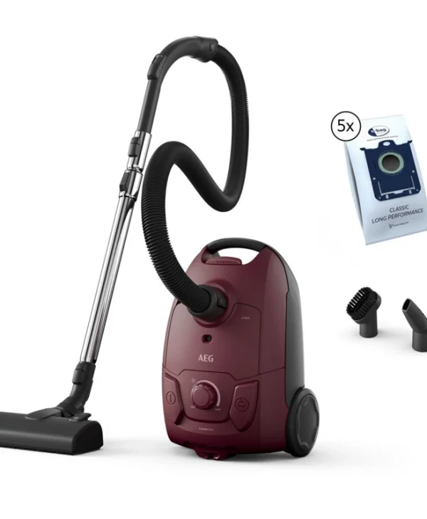 AEG Clean 5000 Ηλεκτρική Σκούπα 750W με Σακούλα 2.1lt Dark Red AB51C1DR5B