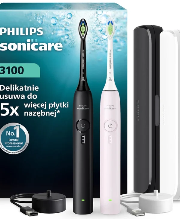Philips Sonicare 3100 Hx4072/42 Sonic Toothbrush Set 2 Pcs HX4072/42