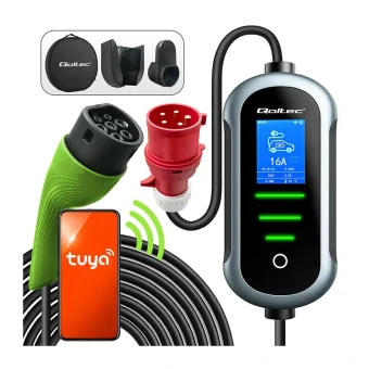 Qoltec Φορητός Σταθμός Φόρτισης 7kW με Ενσωματωμένο Καλώδιο Type 2 52721