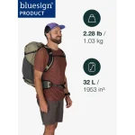 Osprey Hikelite 32 Ορειβατικό Σακίδιο 32lt Αδιάβροχο Καφέ Hiking 695877 - Image 7