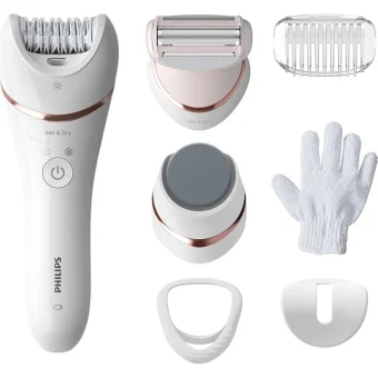 Philips Epilator Series 8000 Σετ Αποτρίχωσης Epilator για το Σώμα BRE730/00 BRE730/10