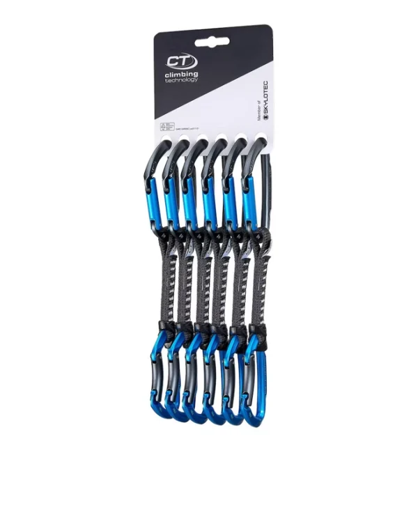 Climbing Technology Skylotec Lime B Set Dy 12 Cm 6-pack Quickdraws Anthracite Blue 438683