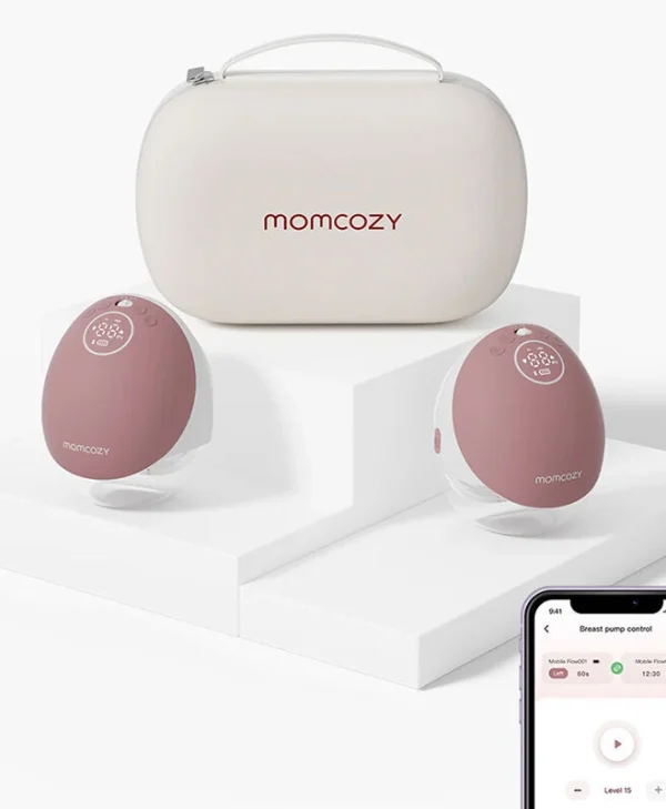 Momcozy Ηλεκτρικό Διπλό Θήλαστρο Κόκκινο 150ml BP238-NR71BA-A
