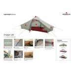 Robens Chaser 2 LW Σκηνή Camping Τούνελ Ορειβασίας Λευκή 3 Εποχών για 2 Άτομα Αδιάβροχη 2000mm 225x165x95εκ. 697385 - Image 15
