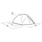 Robens Lodge 2 Exp Χειμερινή Σκηνή Camping Igloo Ορειβασίας Πράσινη για 2 Άτομα Αδιάβροχη 5000mm 220x100x100εκ. 619317 - Image 9