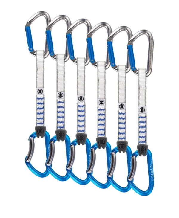 Skylotec Salto Ny Climbing Quickdraws 6 Pack 17 Cm Titanium Electric Blue 727468