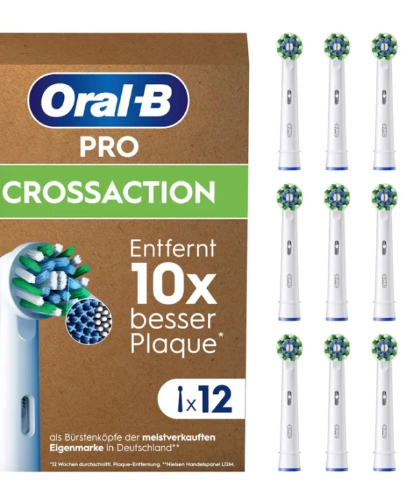 Oral-B Pro CrossAction Ανταλλακτικές Κεφαλές για Ηλεκτρική Οδοντόβουρτσα 12τμχ 8006540859827